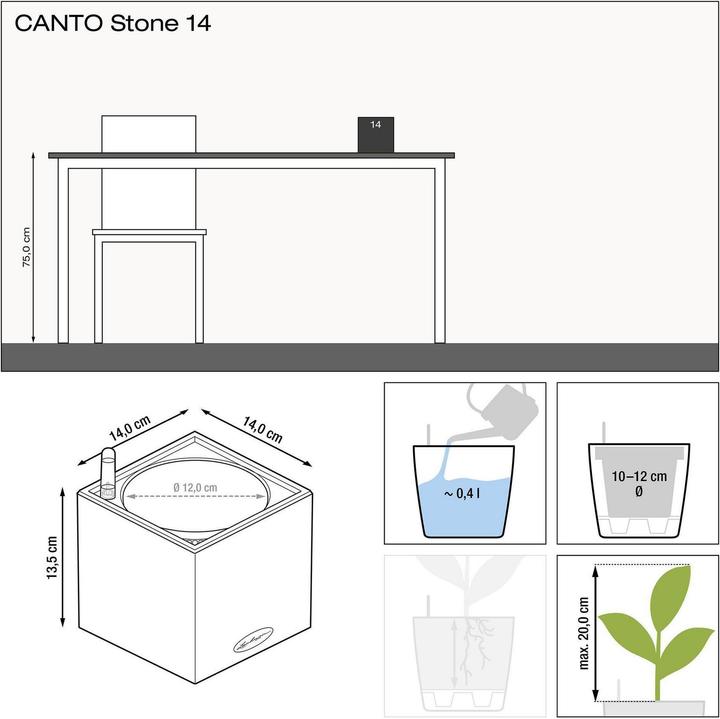 Immagine prodotto Lechuza Canto Stone 14 (14 cm)