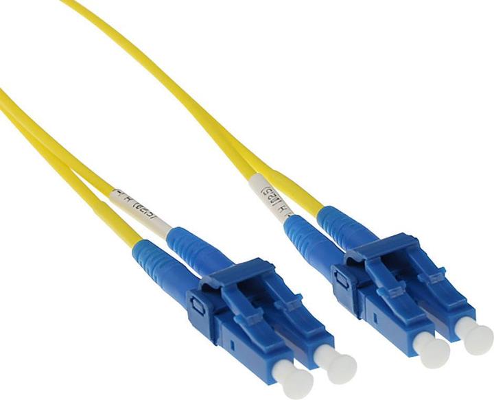 Produktbild ACT 20 meter LSZH Singlemode 9/125 OS2 short boot fiber patch cable duplex with LC connectors (CAT6, 20 m)