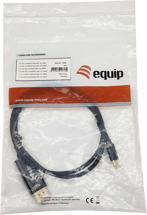 Produktbild equip DisplayPort – USB C (1 m, DisplayPort, 1.2)