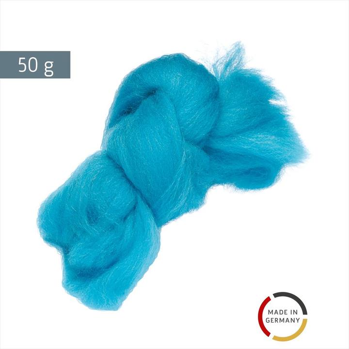 Actual product image Heyda Felting wool 50 g, turquoise