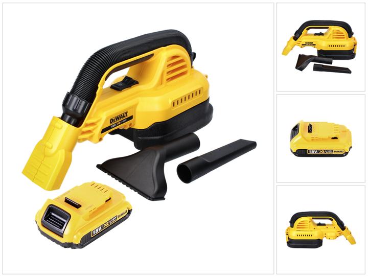 Actual product image DeWalt DCV 517 Battery-powered hand hoover 18 V 1.9 L + 1x battery 2.0 Ah - without charger (Wet dry vacuum cleaner)