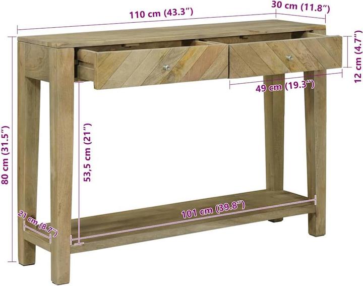 Image du produit vidaXL Konsolentisch (30 x 30 x 80 cm)