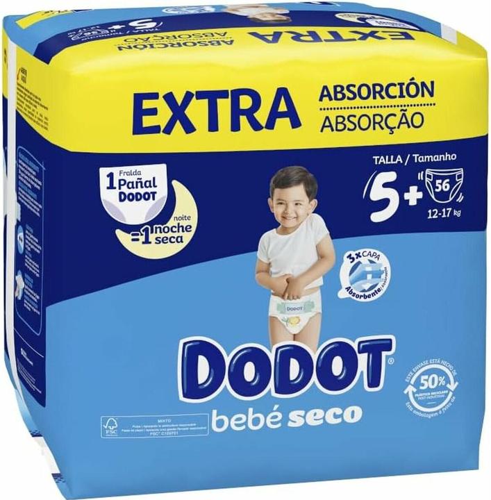 Produktbild Dodot Baby Dry Extra Size 5 56 Pieces (Gr. 5, 56 Stk.)