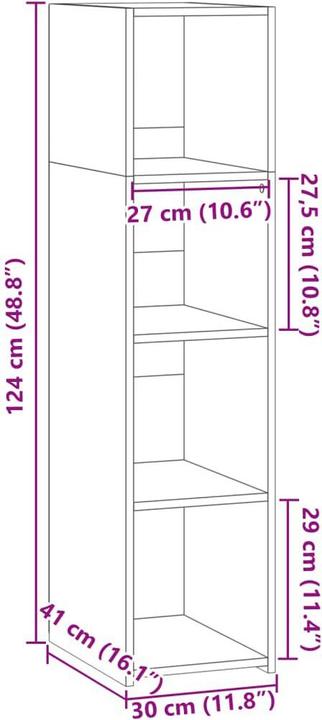Image du produit vidaXL Highboard (30 x 42.50 x 124 cm)
