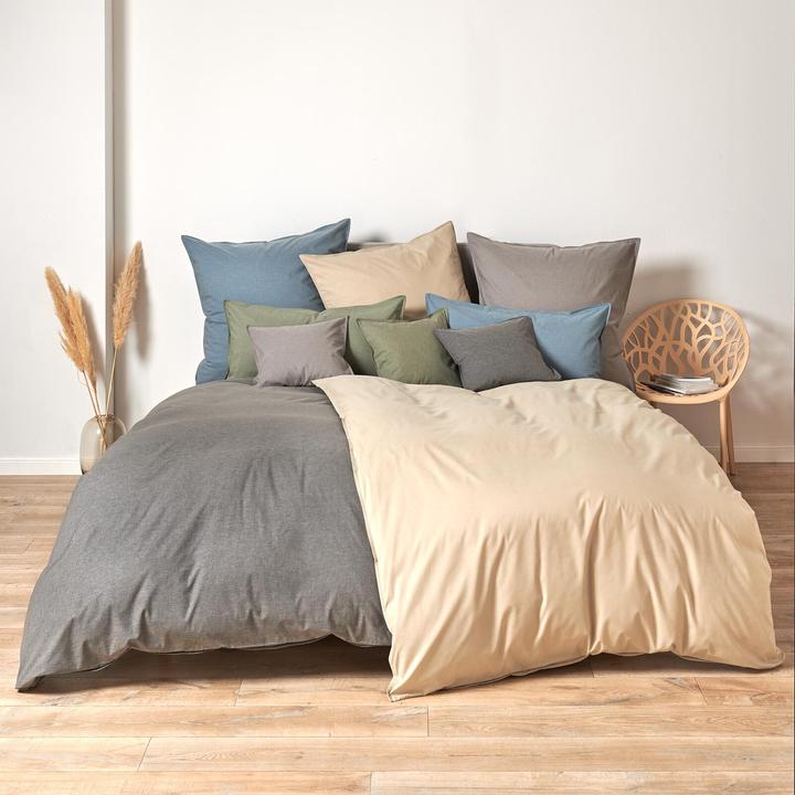 Immagine prodotto Traumschlaf Basic Chambray (Set di biancheria da letto, 155x220 cm + 80x80 cm)