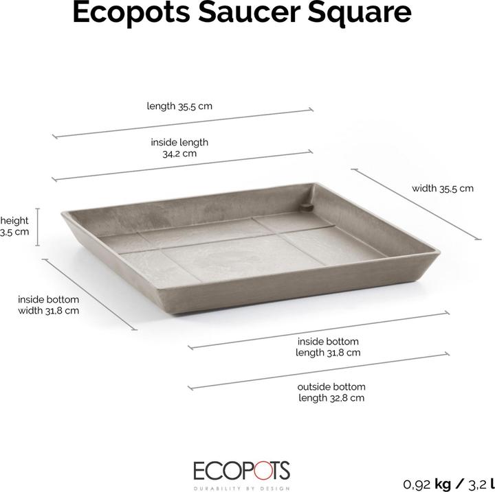 Actual product image Ecopots Untersetzer quadratisch