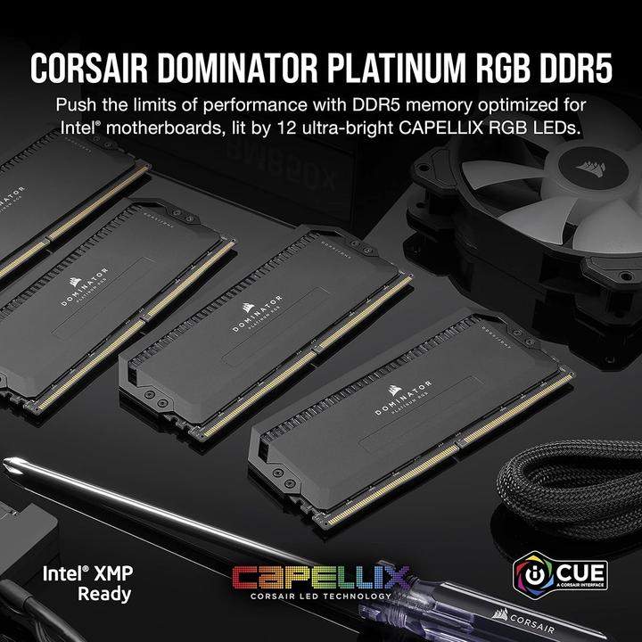 Produktbild Corsair Dominator Platinum RGB (4 x 16GB, 6200 MHz, DDR5-RAM, DIMM)
