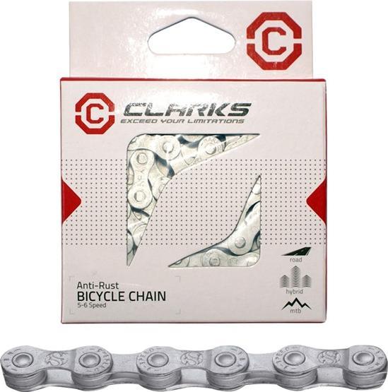 Actual product image MGA Clarks C10AR bicycle chain, 10-row, 116 cells, 1/2 "x11/128", clip, anti-corrosive, silver (10-speed)