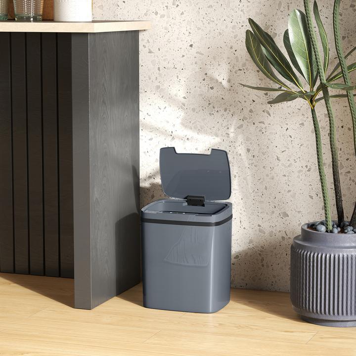Actual product image Homcom Sensor Mülleimer Kunststoff Grau (15 l)