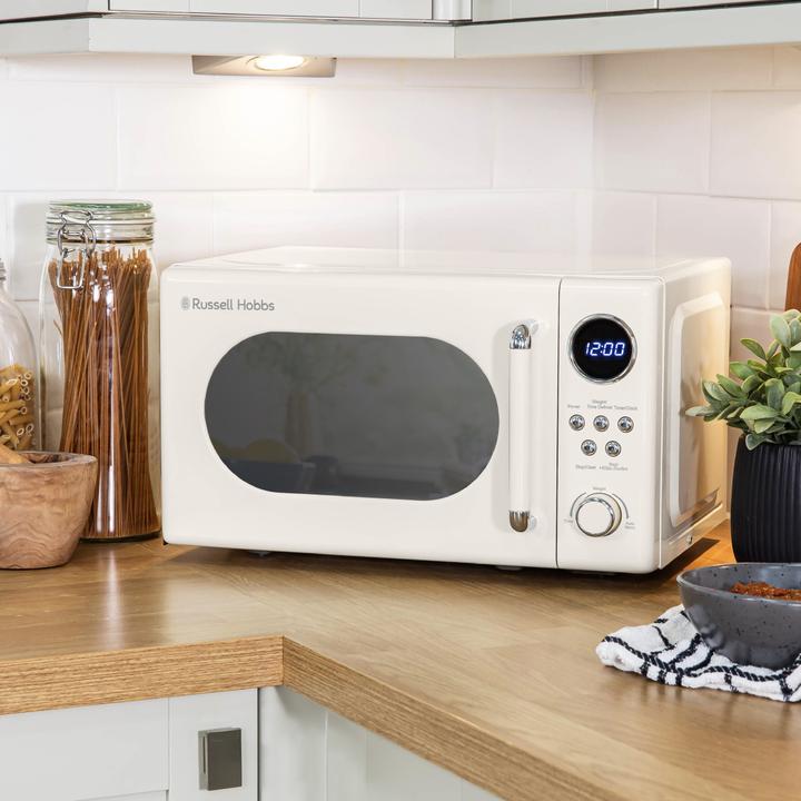 Actual product image Russell Hobbs RHM2044C – Retro Solo Digitale Mikrowelle, 20 L, Creme (20 l)