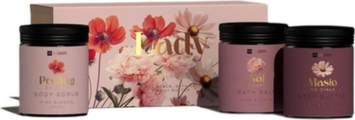Hiskin Set Lady Flowers Bath Salt 200Ml + Body Scrub 200Ml + Body Butter 200Ml