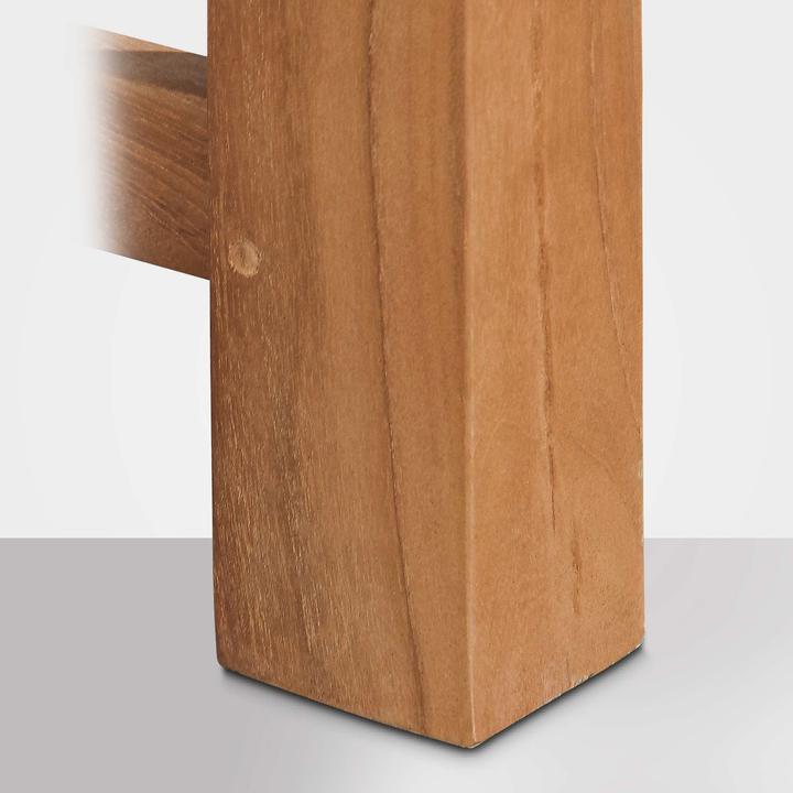 Produktbild CLP Teakbank 120 cm mit Abdeckhaube