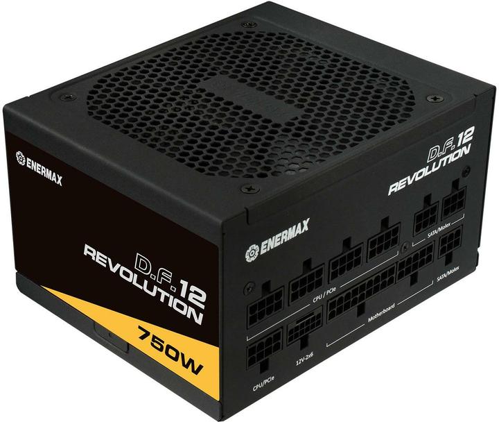 Enermax Revolution D.F. 12 ATX3.1 PCI-e 5.1 ultracompacte 750W voeding 80Plus Gold volledig modulair 50 pr (750 W)