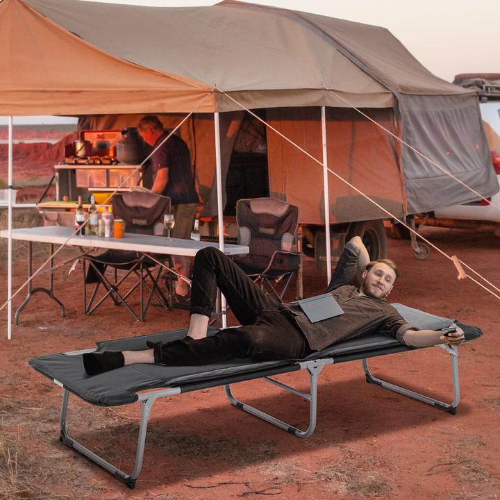Actual product image Outsunny Camping bed with non-slip feet