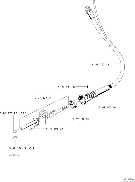 Productafbeelding Weller Erem Hete lucht soldeerbout 200 W Profe