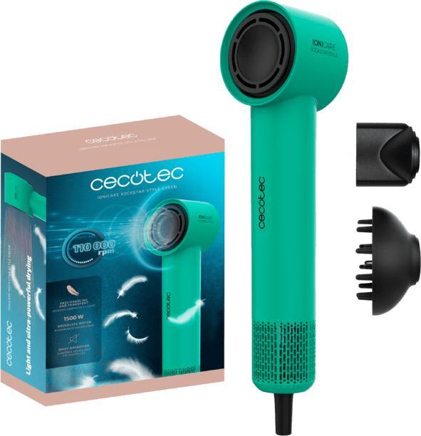 Immagine prodotto Cecotec Ionicare Rockstar Style Green Asciugacapelli Motore (1500 W)