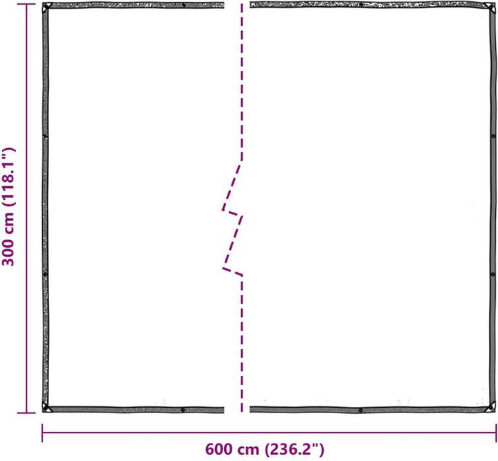 Immagine prodotto vidaXL Telone trasparente con occhielli 3x6 m Telone trasparente in polietilene (300 x 600 cm)