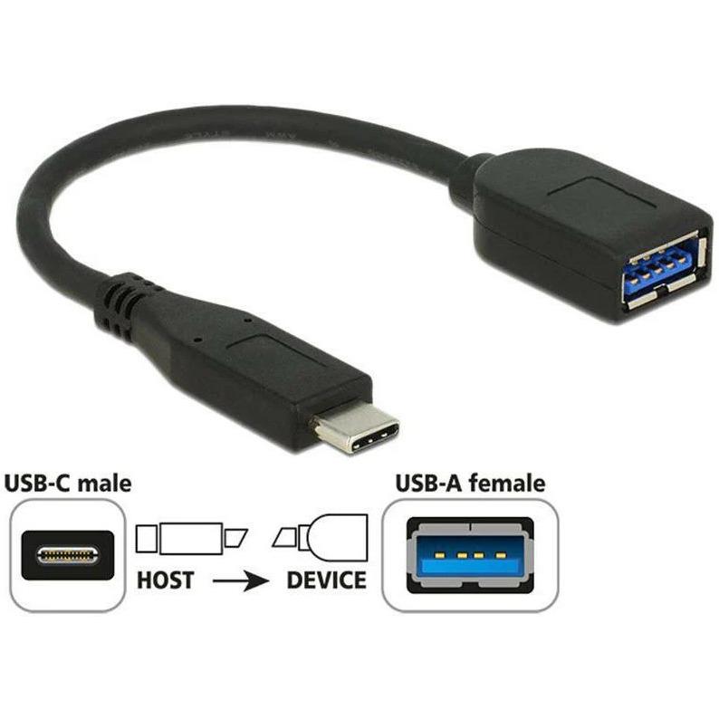 Thumbnail - Delock USB 3.1 Adapter A Buchse - Typ C Stecker (0.10 m, USB 3.1), USB Kabel