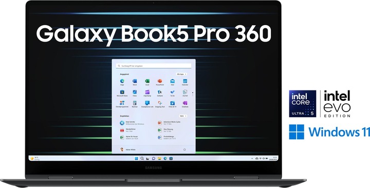 Image du produit Samsung Galaxy Book5 Pro 360 (16", Intel Core Ultra 5 226V, 16 Go, 512 Go, DE)