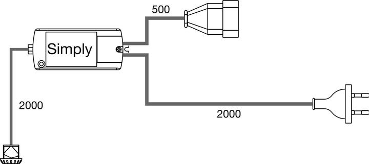 Produktbild Domus IR-Schalter Simply-Sensor max. 250W 230V mit Einbausensor