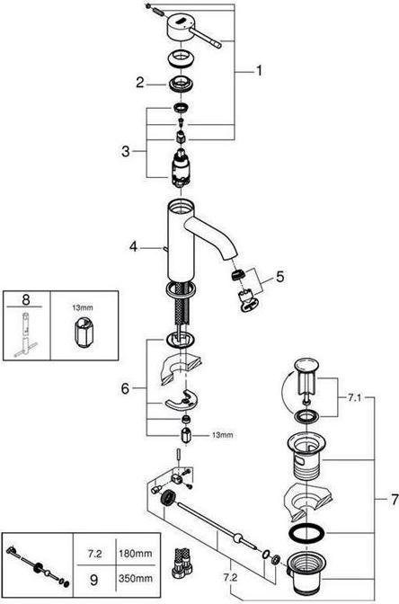 Immagine prodotto Grohe Miscelatore monocomando per lavabo Essence misura S