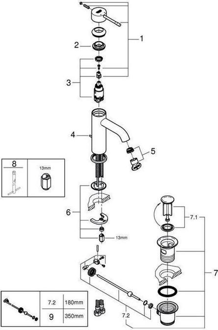 Image du produit Grohe Essence Mitigeur monocommandé pour lavabo S-Size