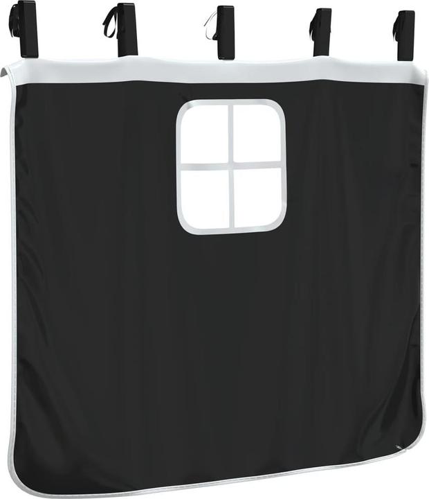 Actual product image vidaXL Curtains for loft bed with tower white and black