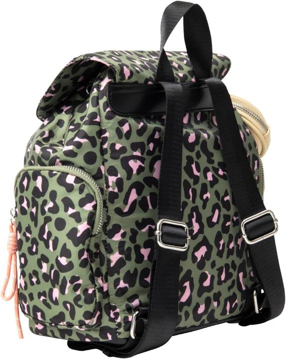 Actual product image UCY Leopard Print Backpack with Multiple Compartments and Adjustable Straps