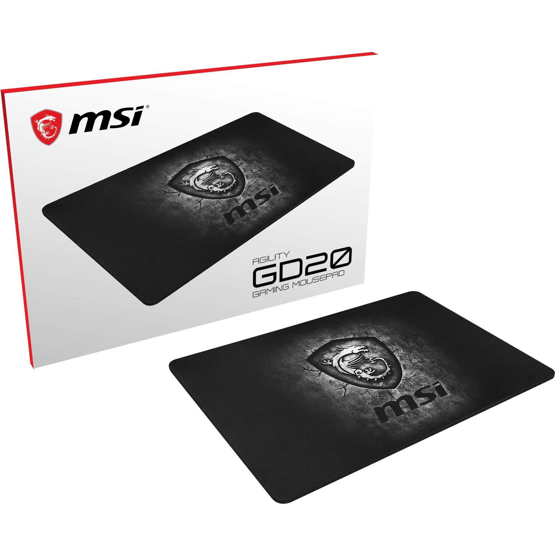 Thumbnail - MSI Agility GD20 (M), Mausmatte, Grau, Schwarz