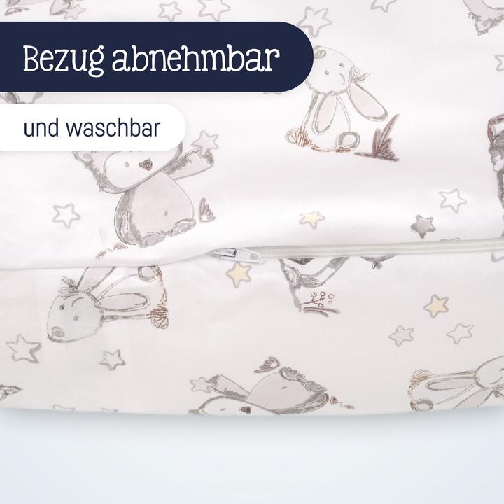 Immagine prodotto Julius Zöllner Cuscino per l'allattamento con coniglietto e gufo (76 cm)