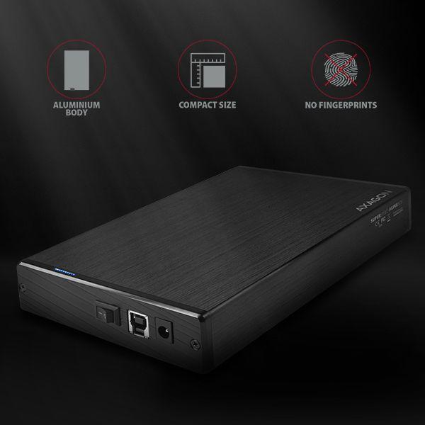 Immagine prodotto Axagon EE35-XA3 - Alloggiamento HDD - 3,5 pollici - SATA - Serial ATA II - Serial ATA III - 5 Gb (3.5")