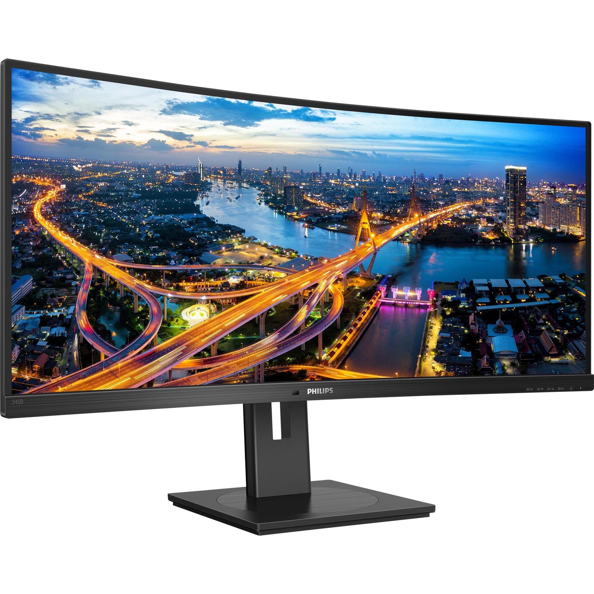 Philips 345B1C/00 (3440 x 1440 Pixel, 34"), Monitor, Schwarz