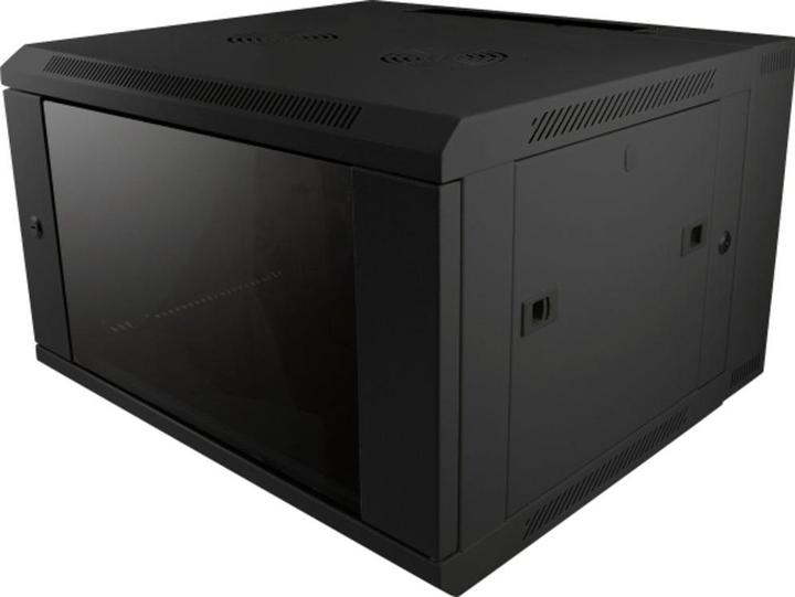 Produktbild Allnet 19 Wandgehäuse 6HE B600 / T600mm 2-teilig *schwarz* SMB-Serie (6 HE, 19 Zoll Rack)