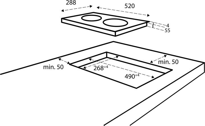 Actual product image Inventum IKI3008 - Inbouw inductie kookplaat - 30 cm - Zwart