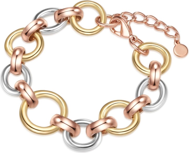 Produktbild Lulu & Jane Damen Metall-Legierung silber/gelbgold/roségold 18,0 cm Basislänge + 3,0 cm Verlängerung - 29195 (18 cm, Metall-Legierung)