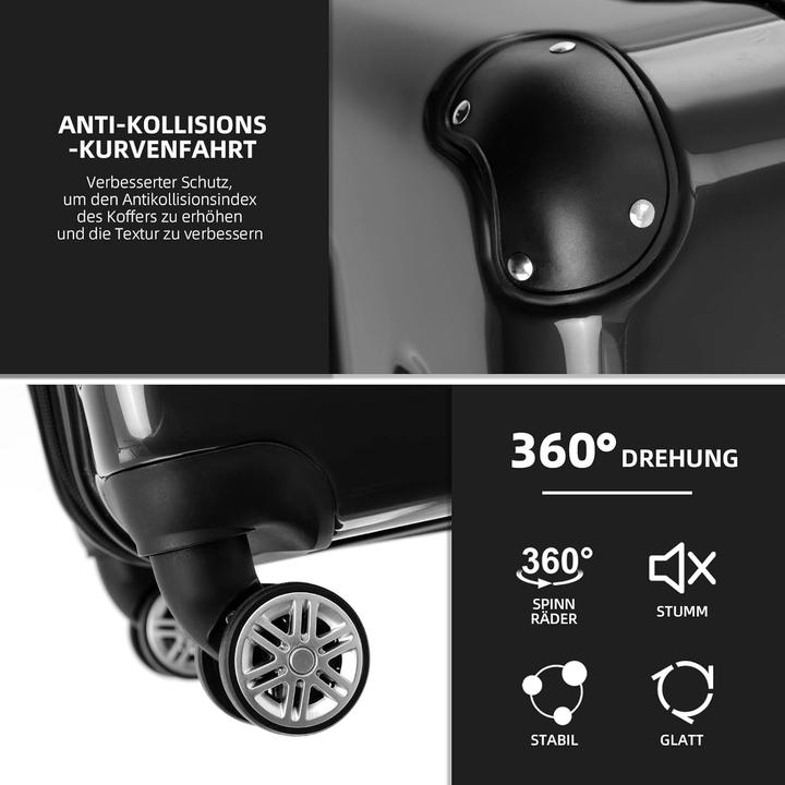 Actual product image Beibye Hartschalen Reisekoffer mit 4 Zwillingsrollen (70 l)