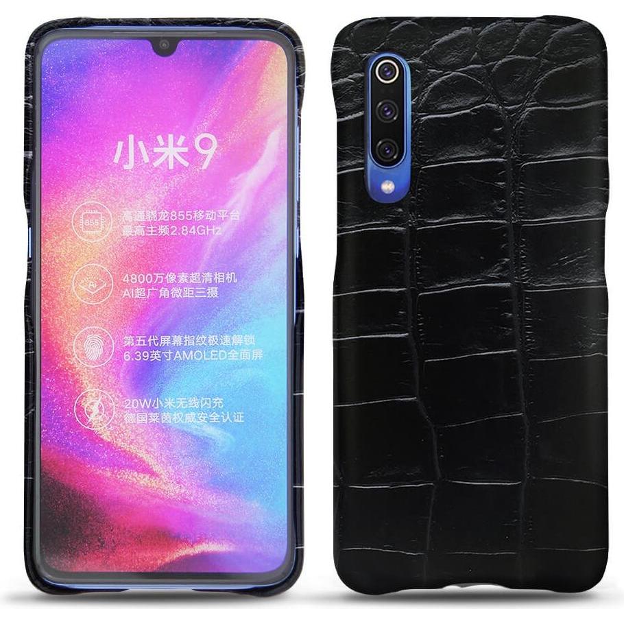 Noreve Lederschutzhülle (Xiaomi Mi 9), Smartphone Hülle, Schwarz