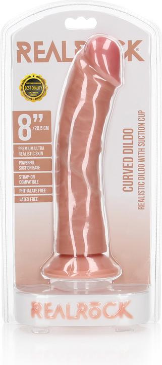 Produktbild RealRock Curved Realistic Dildo with Suction Cup - 8"/ 20,5 cm