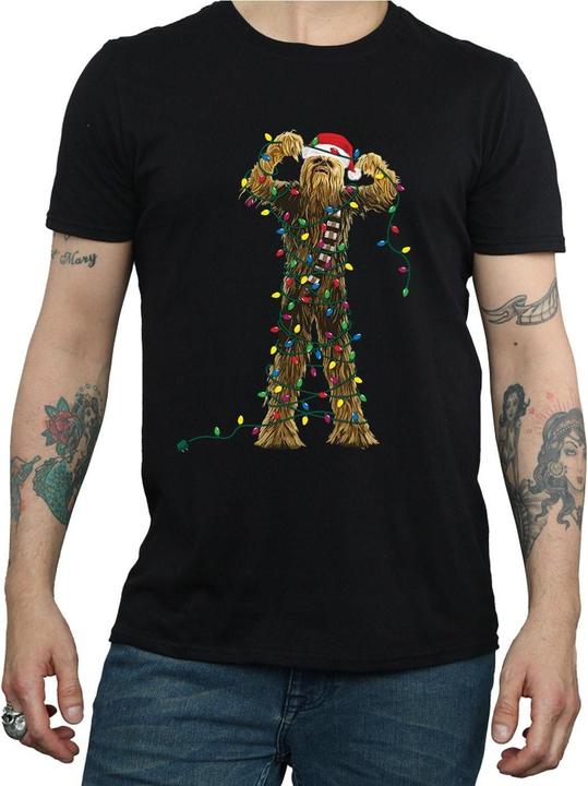 Produktbild Star Wars Chewbacca Christmas Lights TShirt (3XL)