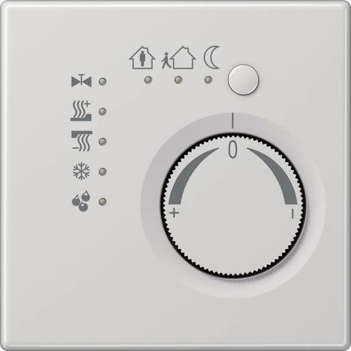 JUNG Raumtemperaturregler UP LS KNX lgr glz LS2178LG, Thermostat, Grau