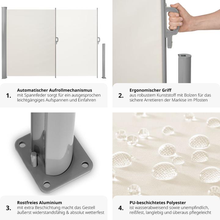 Image du produit tectake Store Latéral Rétractable (1.80 m)