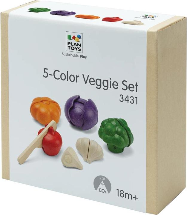 Actual product image Plantoys 5-coloured vegetable set