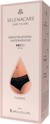 Selenacare Klassiker, Menstruationsunterwäsche, Black S 1, Kunst