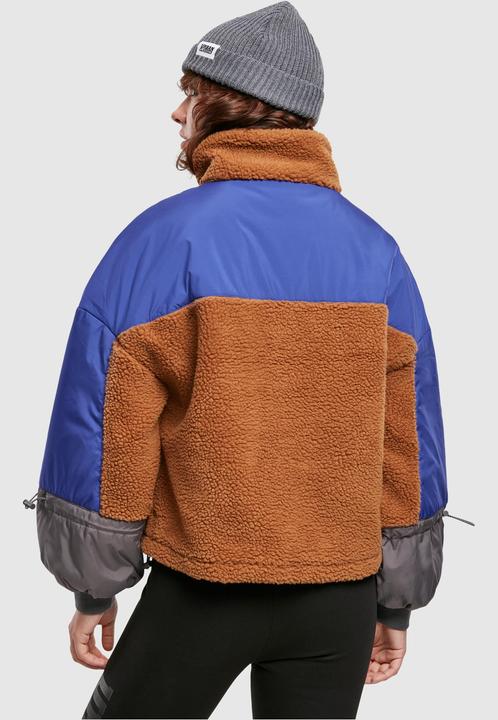 Actual product image Urban Classics Ladies Sherpa 3-Tone Pull Over Jacket (XS)