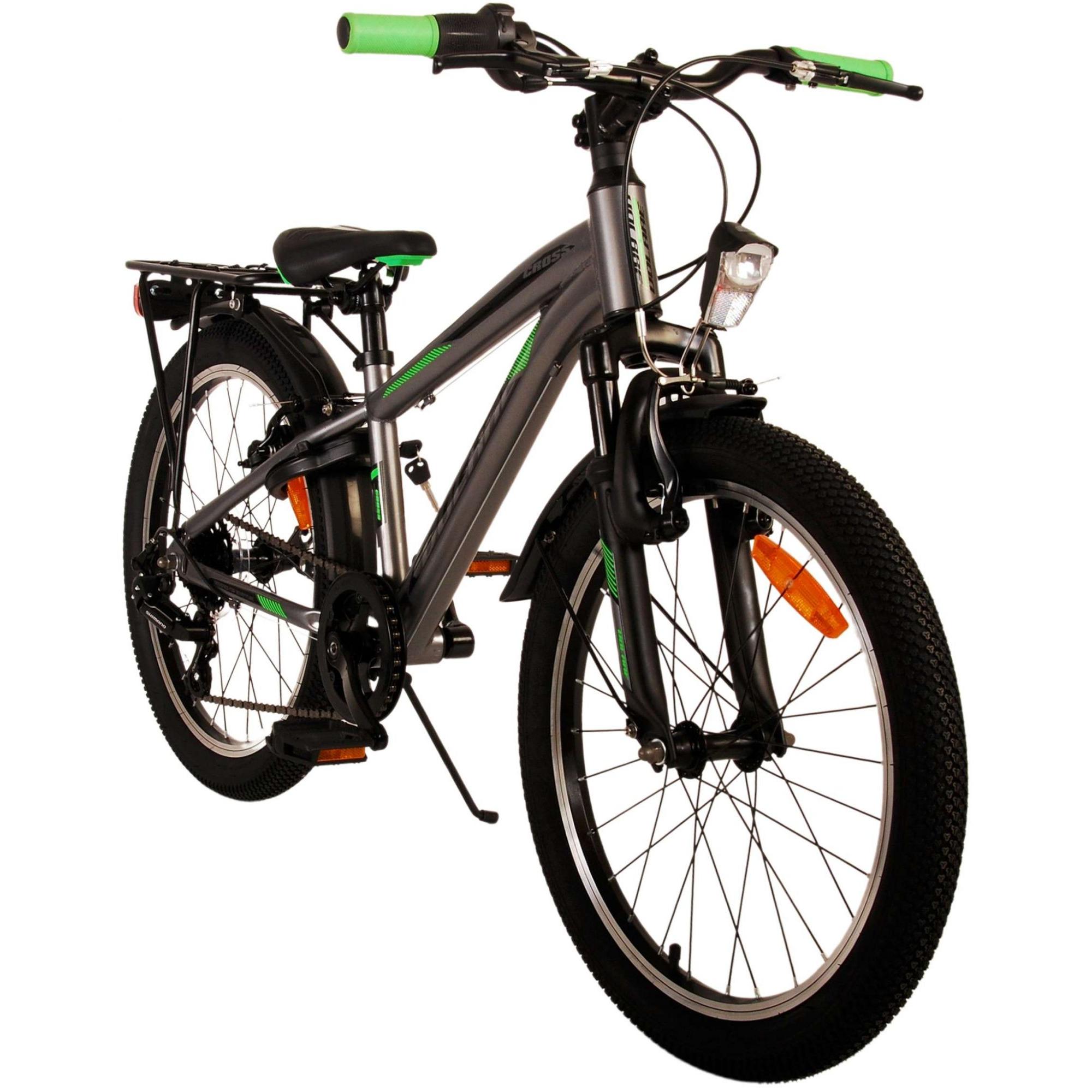 Volare Cross Kinderfiets - Jongens - 20 inch - donker Grijs, 6 versnellingen (20") (22143)
