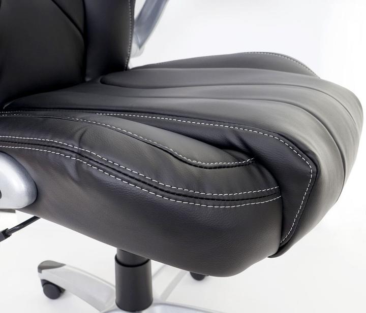 Image du produit Swisshandel24 Chaise de bureau, chaise de bureau, fauteuil de direction, similicuir - noir, 60008 (48 - 58 cm)