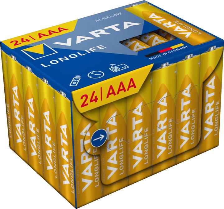 Productafbeelding Varta Longlife (24 Pcs., AAA / LR03 / Micro / R03 / AM4 / MN2400 / KR03, 1200 mAh)