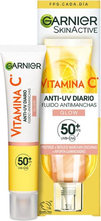 Actual product image Garnier Skinactive Vitamina C Fluido Antimanchas Spf50 Glow 40ml (40 ml, Day cream, SPF 50)