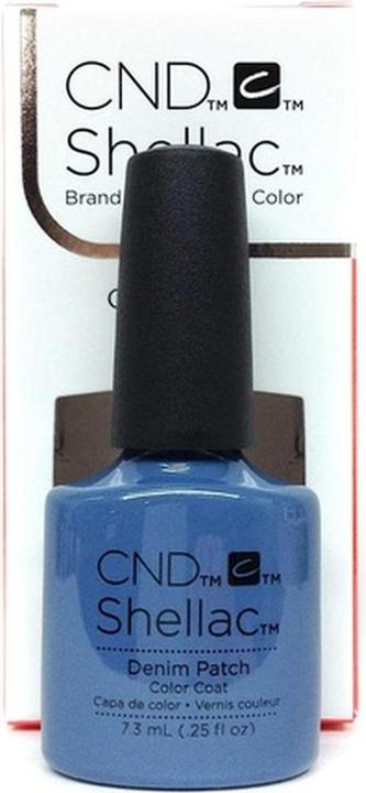 Actual product image CND Shellac - Color Coat Denim Patch (Blue, Grey, UV gel varnish)