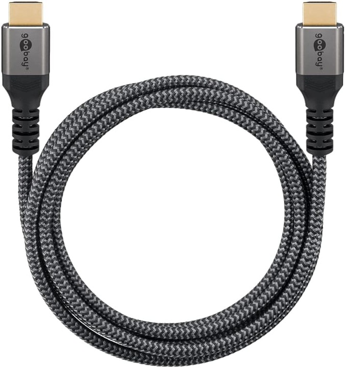 Produktbild Goobay High-Speed-HDMI-Kabel mit Ethernet, 5 m, Sharkskin Grey (5 m, HDMI)
